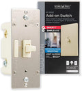 Enbrighten Z-Wave Add-On Switch, Toggle, Light Almond, 1 Pack | Not for Standalone Use, Pair with other Enbrighten Z-Wave Switches for 3-Way Setup