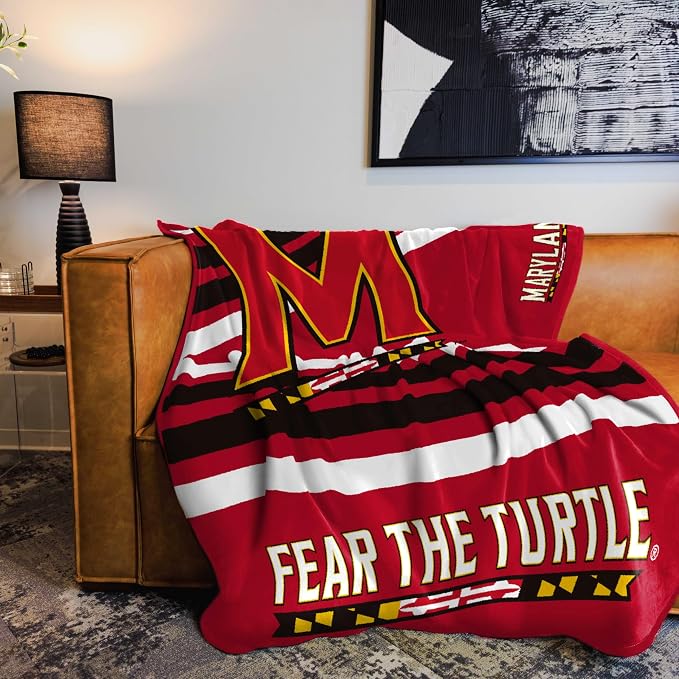Logo Brands NCAA Raschel Throw Blanket – 50 x 60 Soft Fleece Blanket, Officially Licensed Collegiate Design, Cozy Throw for Tailgating, Game Day, & Home Décor