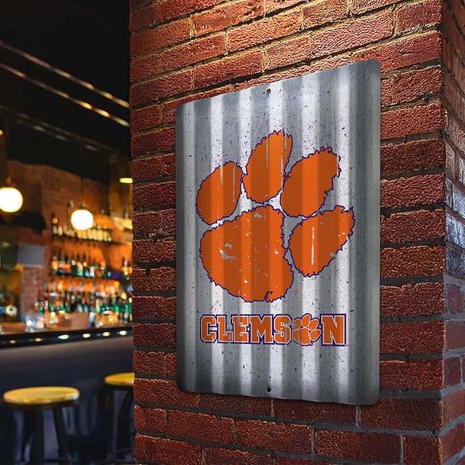 Rico Industries NCAA 12" X 16" Tin Metal Roof Sign