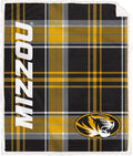 NCAA Missouri Tigers Playmaker Plaid Ultra Cozy Sherpa Throw