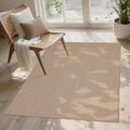 Non-Slip Jute Rug for Entryway: 3x5 Outdoor Mat - Beige Stripes | Safe Walking for Family All Day and Help with Cutting Slip Falls by 70%