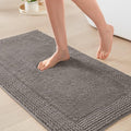 Madison Park Splendor Reversible 100% Cotton Bath Rug, 20 x 30, Charcoal | Tufted Bathroom Mat, 3000 GSM, Hotel Quality, Luxurious Plush, Medium Pile, Absorbent, Quick Dry, OEKO-TEX, Shower Room Décor