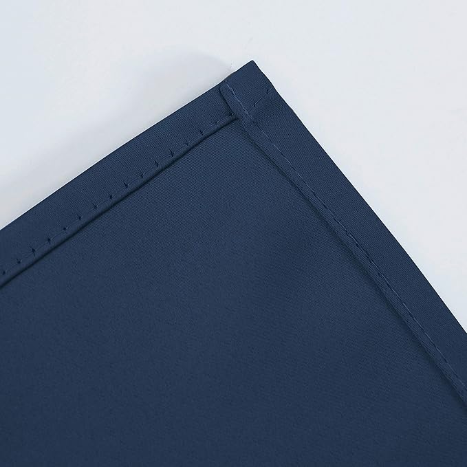 LEMOMO Blackout Curtains 42 x 84 inch/Navy Curtains Set of 2 Panels/Thermal Insulated Room Darkening Bedroom Curtains