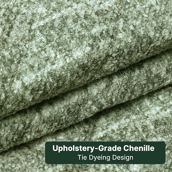 H.VERSAILTEX Chenille Couch Cover for Dogs Washable Soft Loveseat Covers Sectional Sofa Cover Heather Blending Non-Slip Thick Couch Protector Dog Pet Bed Covers(Heathered Matcha, 28" x 59")