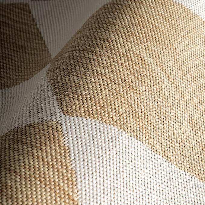 Nuloom Outdoor Performance Collection Sabina Tan/Ivory, 10' x 14', Soft, High Traffic, Stain Resistant, Easy Clean, Durable Area Rug for Indoor/Outdoor Patio, Deck, Porch, Garden, Courtyard