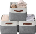 DECOMOMO Storage Bins, Extra Large Fabric Storage Baskets for Shelves 3Pack | 15.8 x 12.5 x 10 inches Decorative Linen Closet Organizers (Slate Grey & White)