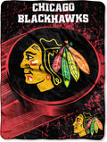 Northwest NHL Chicago Blackhawks Micro Raschel Throw Blanket, 46" x 60", Ice Dash