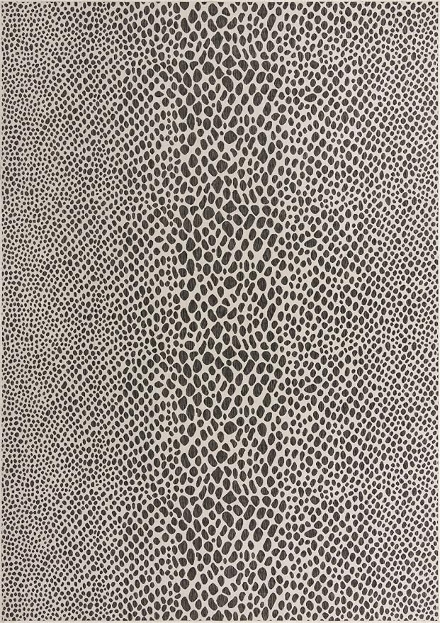 Unique Loom Outdoor Collection Area Rug - Cape Town (10' x 14' 1' Rectangle, Black/ Ivory)
