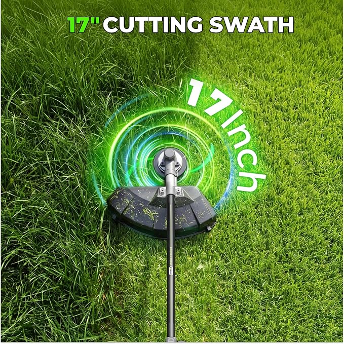 60V Cordless String Trimmer with 2.5Ah Battery & Fast Charger + 60V 5Ah Self-Propelled Electric Cordless Lawn Mower with 5.0Ah Battery
