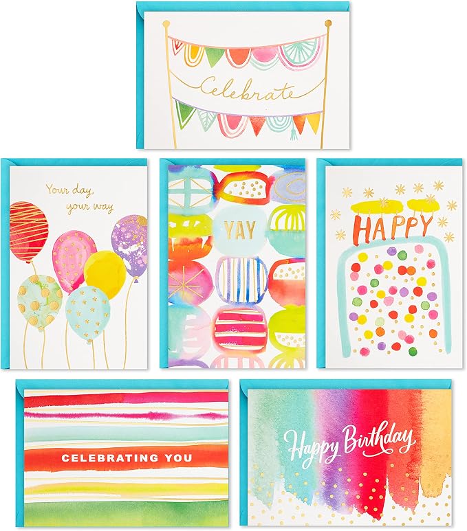 Hallmark Birthday Cards Assortment, 36 Cards with Envelopes & Birthday Cards Assortment, 36 Cards with Envelopes