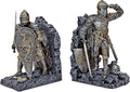Design Toscano Arthurian Knight Bookends,Grey Stone,8 Inch, Set of Two