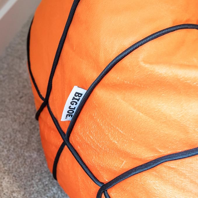 Big Joe Sports Ball Child-Sized Bean Bag Chair for Kids, 2 Pack, Basketball Plush, Ultra-Soft Lightweight Polyester Blend, 2.5 Foot Refillable | 2.5 feet, Polystyrene Bean Filled, Refillable, Soft Polyester, Safe for Kids Ages 3 and Up, Supports Up to ...