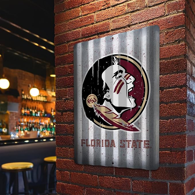 Rico Industries NCAA 12" X 16" Tin Metal Roof Sign