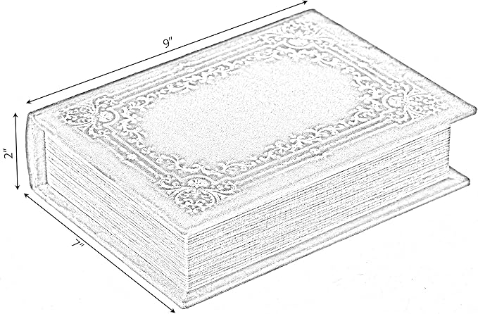 Vintiquewise Decorative Vintage Book Shaped Trinket Storage Box - Blue
