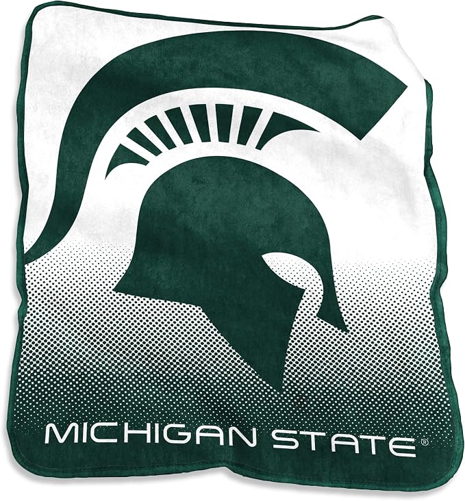 Logo Brands NCAA Raschel Throw Blanket – 50 x 60 Soft Fleece Blanket, Officially Licensed Collegiate Design, Cozy Throw for Tailgating, Game Day, & Home Décor