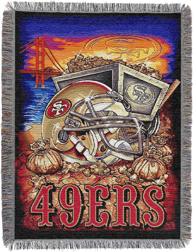 Northwest NFL Woven Tapestry Wall Hanging, 48 x 60 Inches, Officially Licensed, Decorative Fringes