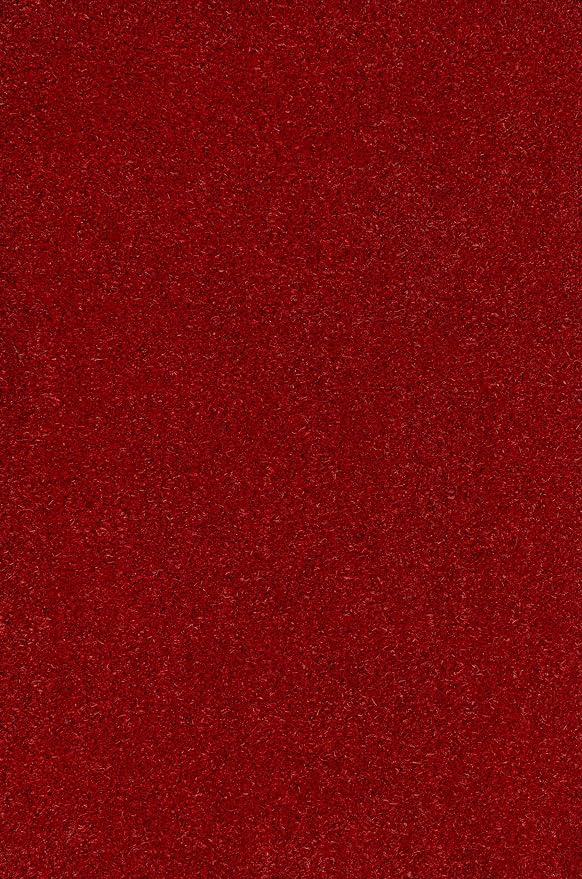 JONATHAN Y Peater Classic Casual Commercial Natural Coir Red 3 ft. x 5 ft. Doormat for Entrance, Front Door, Entryway CHG100E-3