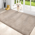 PURRUGS Dirt Trapping Door Mat 34" x 59", Non-Slip Machine Washable Entryway Rug, Dog Doormat, Indoor Front Door Mat, Super Absorbent Entry Rug for Muddy Shoes & Paws, Taupe