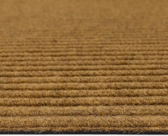 Mohawk Home Utility Floor Mat Solid Tan Beige (1'6" x 2'6" (2 Pack)) Perfect for Garage, Entryway, Porch, and Laundry Room