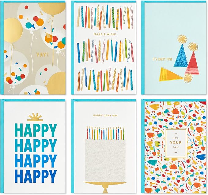 Hallmark Birthday Cards Assortment, 36 Cards with Envelopes & Birthday Cards Assortment, 36 Cards with Envelopes