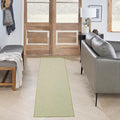 Nourison Home Courtyard Ivory Green 2'2" x 8' Area Rug - Easy Clean, Non Shedding, Bed Room, Living Room, Dining Room, Kitchen (8' Runner)
