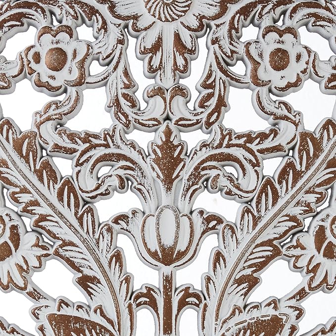 Madison Park Wall Décor for Living Room - Botanical Panel, Home Accent Modern Kitchen Dining Decoration, Ready to Hang 2-Piece Distressed Carved Wood Panel Set for Bedroom, 15.75"W x 31.50"H, Antique Brown