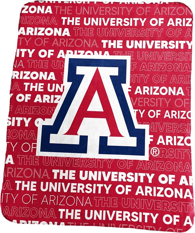 Logo Brands NCAA Classic Fleece Throw Blanket -50” x 60” Ultra-Soft Game Day Blanket with Bold Team Colors & Logo – Cozy College Team Bedding for Fans & Alumni