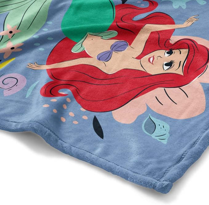 Northwest Disney Princess Silk Touch Throw Blanket, 50" x 60", Flounder and Me