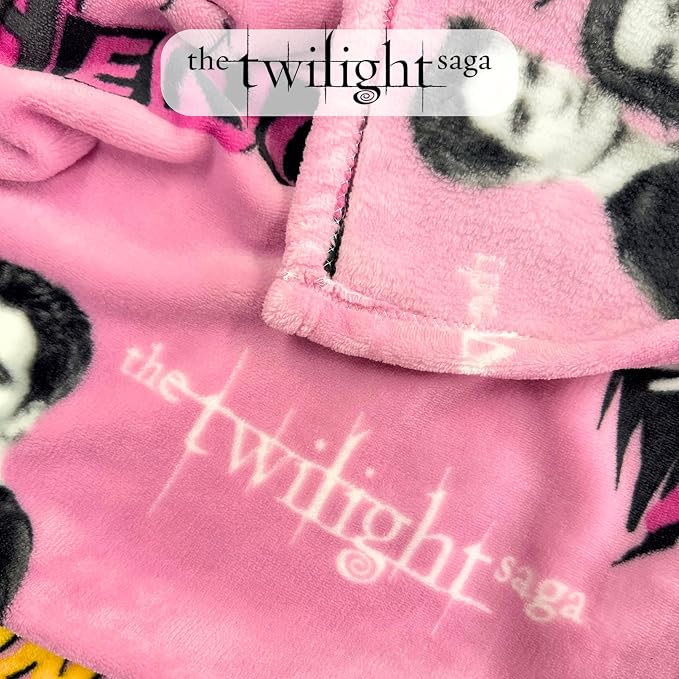 Twilight The Saga Bella & Edward Fluffy Throw 70 in x 50 in – Soft Plush Lightweight Blanket for Couch, Bed & Travel, (Officially Licensed Product) by Franco