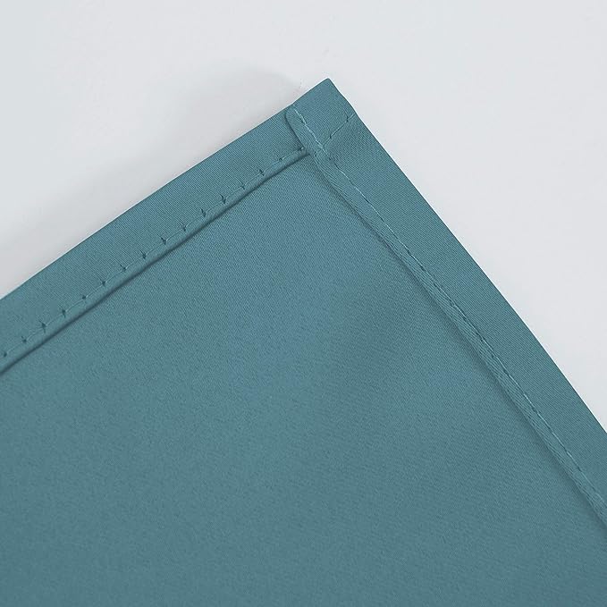 LEMOMO Sea Teal Thermal Blackout Curtains/52 x 84 Inch/Set of 2 Panels Room Darkening Curtains