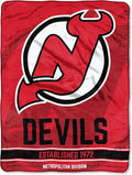 Northwest The Company NHL New Jersey Devils Micro Raschel Throw Blanket, 46" x 60", Break Away
