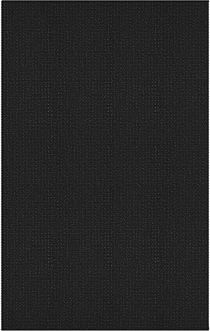 IOHOUZE Washable Area Rug 5x7 Non Slip Rubber Backed Rugs for Living Room, Dining Room Rugs Bedroom Rug, Woven Indoor Floor Carpet for Living Room Nursery Office, Black/Grey