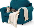 subrtex 3 Pieces Sofa Slipcover Sets (Small, Turquoise) - Stretch Couch Cover, Furniture Protector Collection for Oversize Sofa, Loveseat, Chair - Washable, Wear Resistant, Elastic