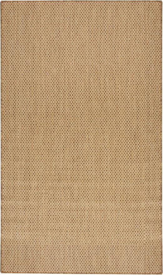 Nourison Home Courtyard Jute 2' x 3' Area Rug - Easy Clean, Non Shedding, Bed Room, Living Room, Dining Room, Kitchen (2' x 3')
