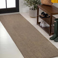 JONATHAN Y Peater Classic Casual Commercial Natural Coir Taupe 2 ft. x 8 ft. Doormat for Entrance, Front Door, Entryway CHG100C-28