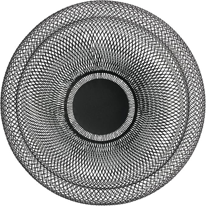 Torre & Tagus 11 Inch Black Double Wall Wire Mesh Metal Decorative Bowl, Modern Fruit Bowl Basket for Kitchen Island, Dining Room Table, Entryway Console, Great Room Accent Table, Home Office Decor