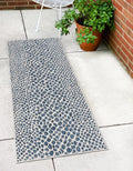 Unique Loom Outdoor Collection Area Rug - Cape Town (2' x 7' 1" Runner, Blue/ Olive)