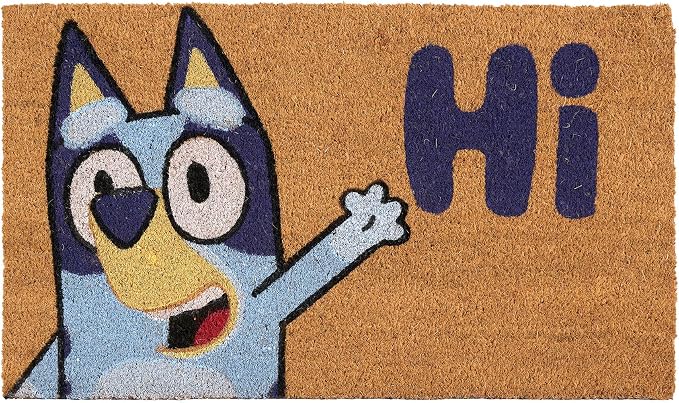 Gertmenian Bluey Coir Doormat - 2x3 Welcome Mat (2-Pack), Ideal for High Traffic Areas in Front Door, Garage, Entryway - Hi/Bluey Patch, 80072