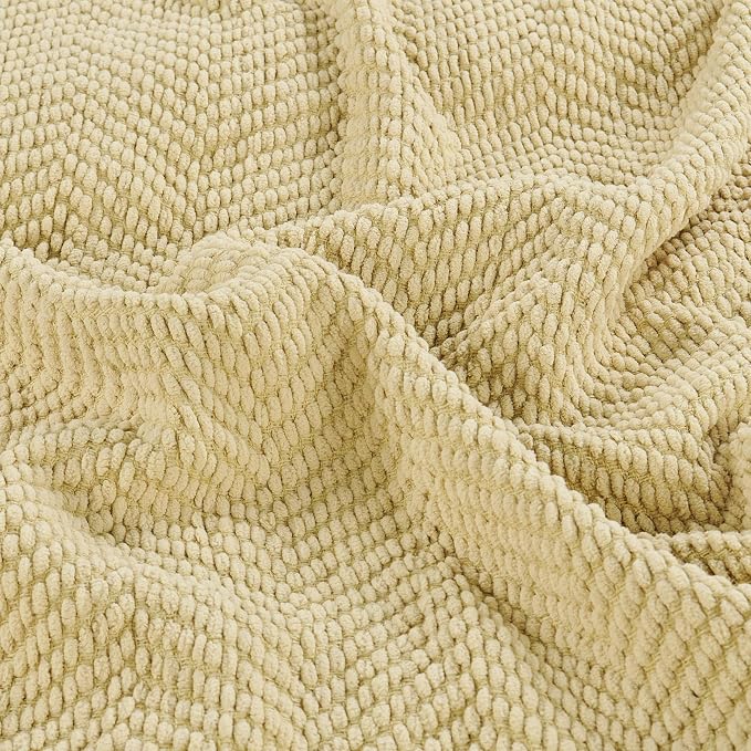 Home Soft Things Throw Blanket Knitted Tweed Throw 60'' x 80‘’, Light Camel, Super Soft Cozy Warm Comfortable Breathable Throw for Living Room Chair Couch Bed Sofa Bedroom Home Décor