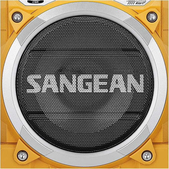 Sangean U4 Weather Alert Radio with Bluetooth, AM/FM, Aux-in Ultra Rugged Rechargeable Digital Tuning Radio, Yellow