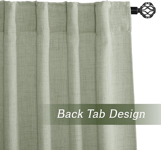 RYB HOME Linen Sheer Curtains and Drapes - Image 2