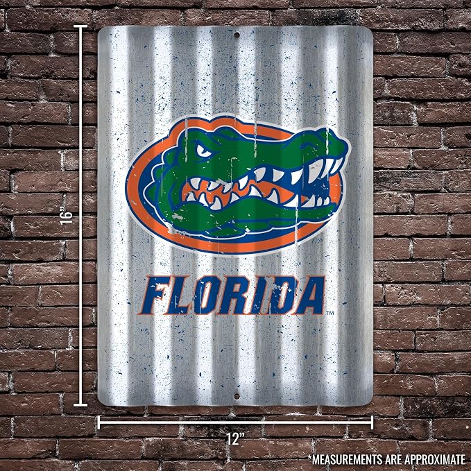 Rico Industries NCAA 12" X 16" Tin Metal Roof Sign
