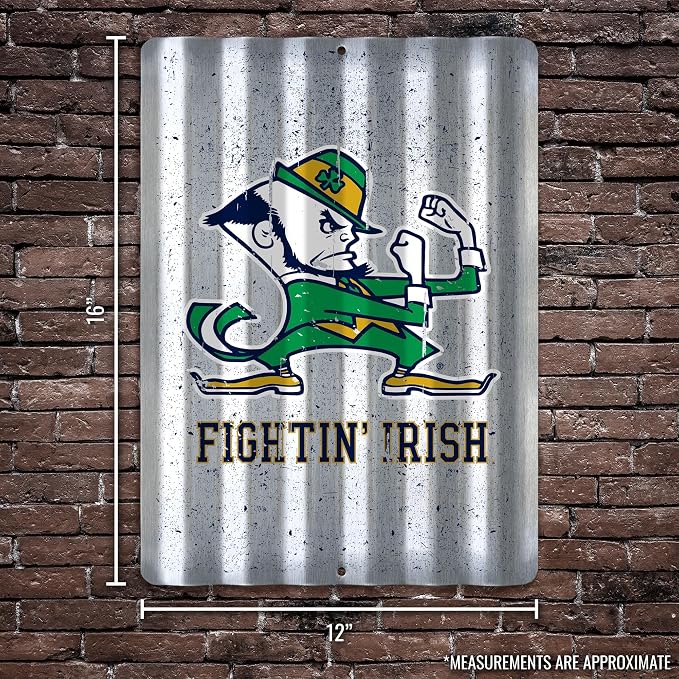 Rico Industries NCAA 12" X 16" Tin Metal Roof Sign