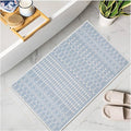 THE BEER VALLEY Moroccan Kitchen Runner Rug 27x45 Inch - Spa Blue | Non Slip Cotton Woven Rugs for Laundry Room, Washable Boho Outdoor Area Runners