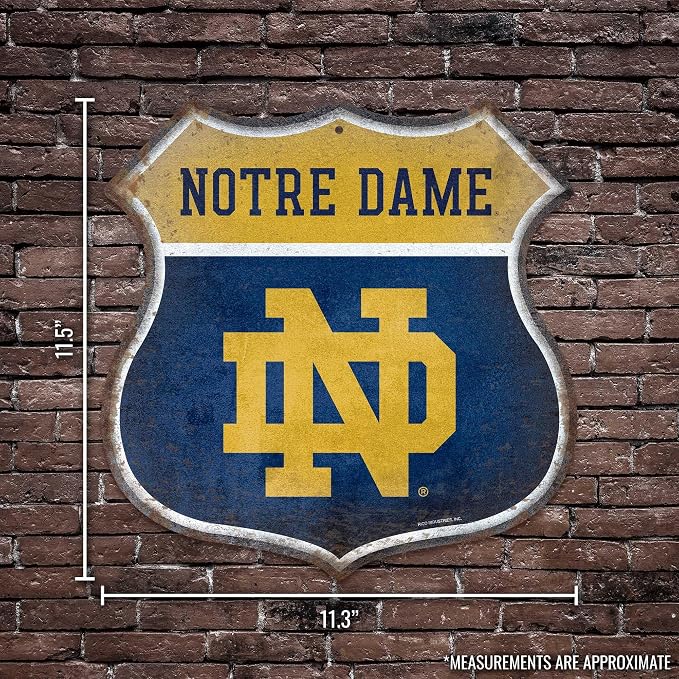 Rico Industries NCAA Rustic 11.5" Metal Route Sign Home Décor/Dorm Room