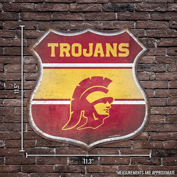 Rico Industries NCAA Rustic 11.5" Metal Route Sign Home Décor/Dorm Room