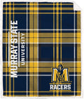 NCAA Murray State Racers Playmaker Plaid Ultra Cozy Sherpa Throw
