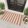 OJIA Outdoor Mat Orange Outdoor Rug 3'x5' Fall Welcome Mats for Front Door | Door Mat Outside Entrance Front Door Rug Washable Entryway Rugs Striped Indoor Outdoor Rugs Doormat for Patio Porch Decor