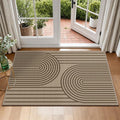 Faux Jute Front Door Mat, 2' x 3' Entryway Porch Rug, Brown Farmhouse Ultra-Thin Washable Non-Slip Mat for Indoor Foyer & Outdoor Patio Decor