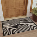 Easy Jute 3x5 Black Outdoor Enterway Rug Machine Washabl Mat